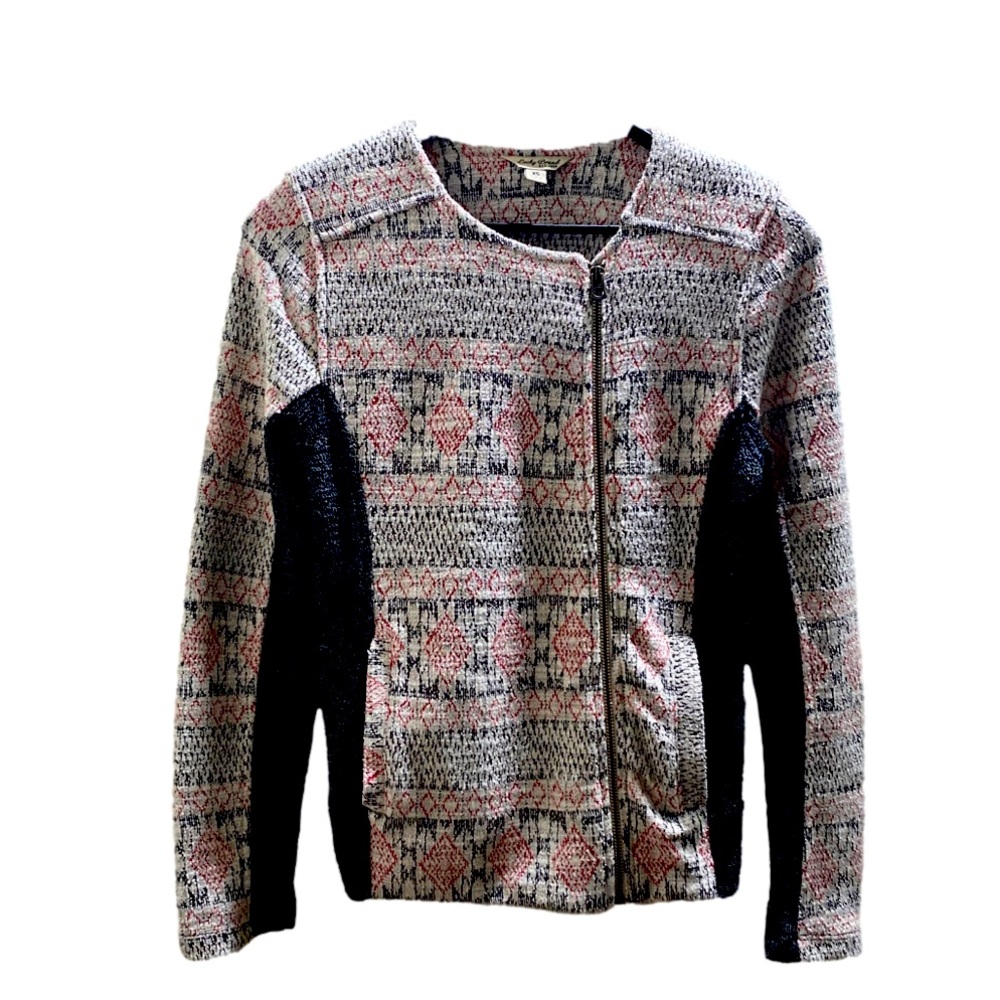 NWOT LUCKY BRAND TRIBAL JACQUARD JACKET SZ XS
